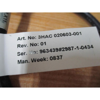 ABB 3HAC020603-001 Wiring Harness 3HAC020603001 Rev. 01 - New No Box