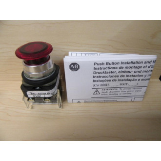 Allen Bradley 800T-FXTQ24-A5 Button 800T-FXTQ24A5 Red Red - New No Box