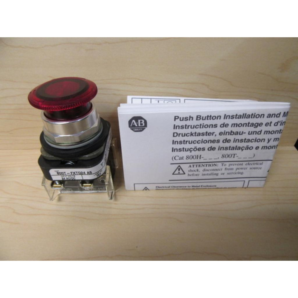 Allen Bradley 800T-FXTQ24-A5 Button 800T-FXTQ24A5 Red Red - New No Box
