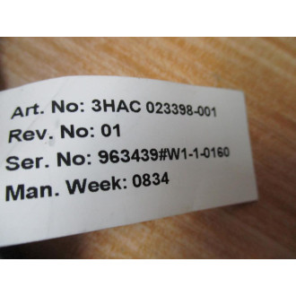 ABB 3HAC023398-001 Wiring Harness 3HAC023398001 Rev. 01, Mounted - New No Box