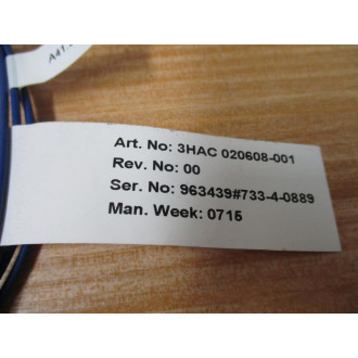 ABB 3HAC020608-001 Wiring Harness 3HAC020608001 Rev. 00 - New No Box