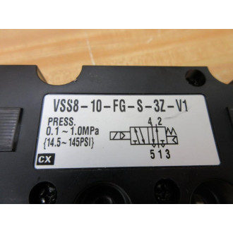 SMC VSS8-10-FG-S-3Z-V1 Solenoid Valve VSS810FGS3ZV1 - New No Box