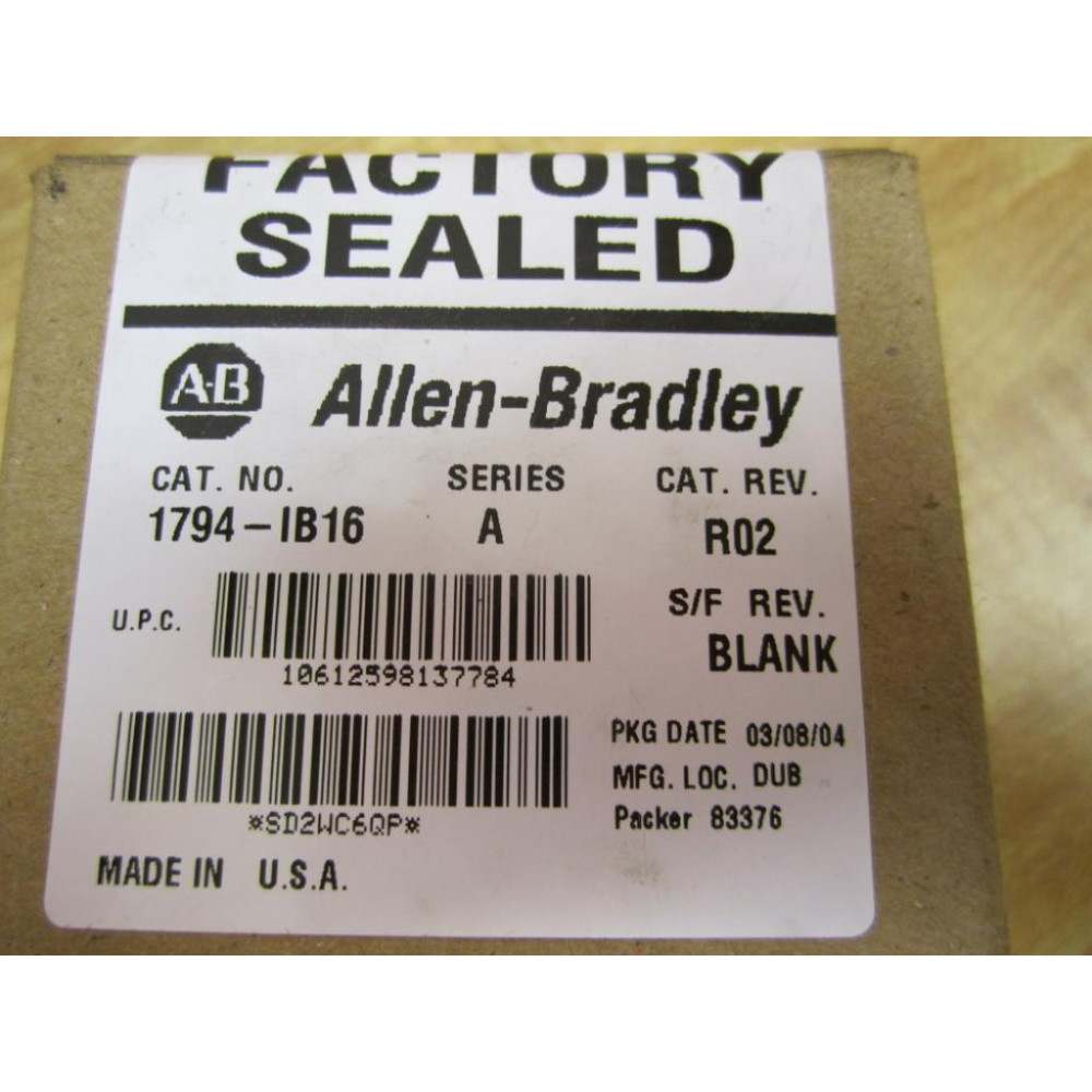 Allen Bradley 1794-IB16 Input Module Series A Factory Sealed