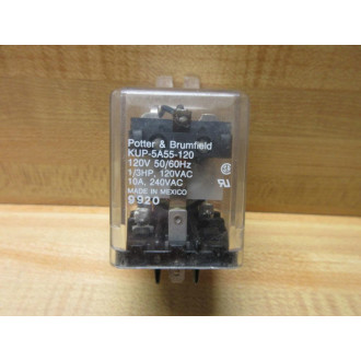 Potter & Brumfield KUP5A55-120V AC Relay KUP5A55-120VAC . - Used