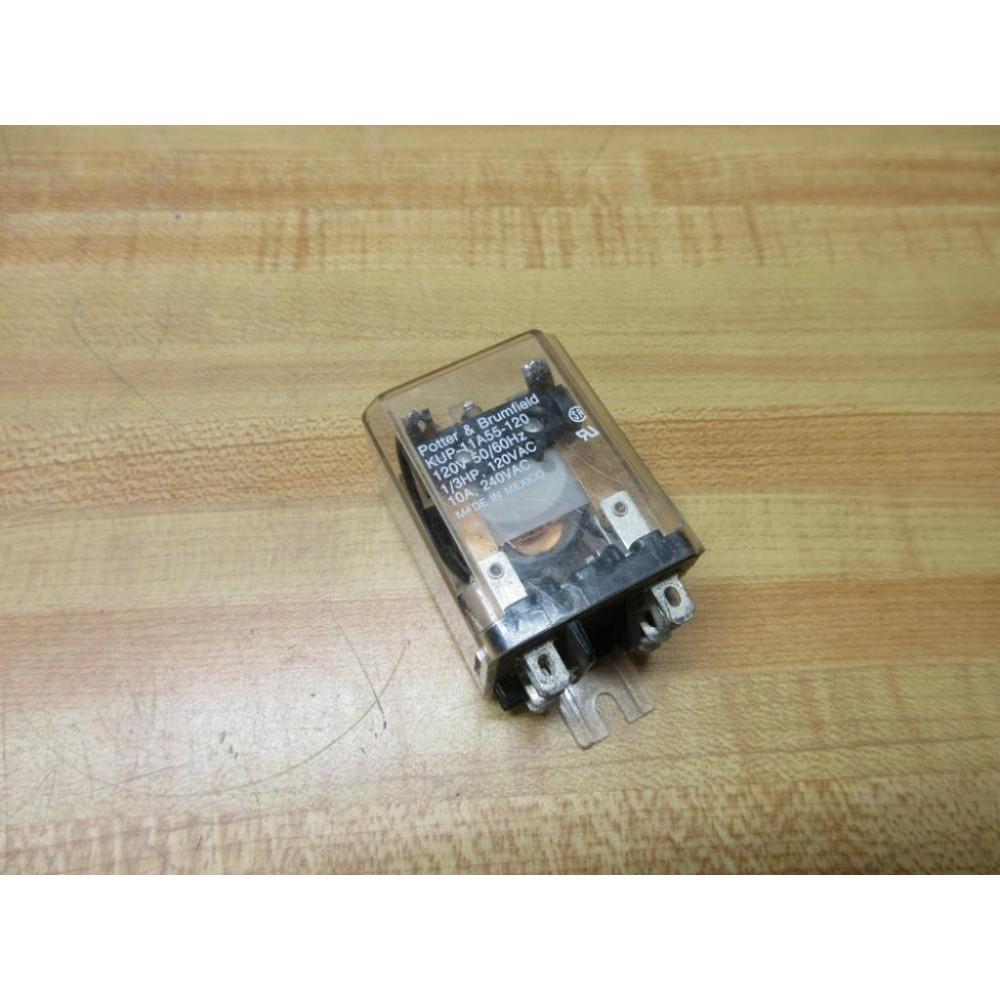 Potter & Brumfield Tyco KUP-11A55-120V AC Relay KUP-11A55-120 VAC - Used