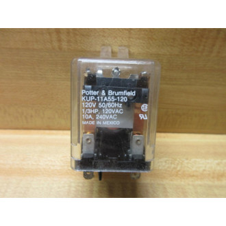 Potter & Brumfield Tyco KUP-11A55-120V AC Relay KUP-11A55-120 VAC - Used