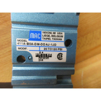 Mac Valves 411A-B0A-DM-DDAJ-1JD Solenoid Valve 411AB0ADMDDAJ1JD - New No Box
