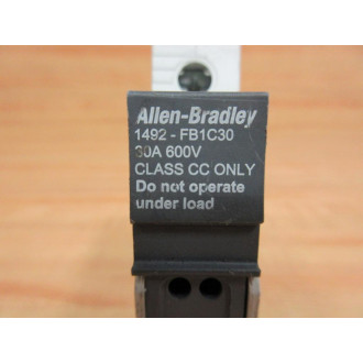 Allen Bradley 1492-FB1C30 1P Fuse Holder 1492FB1C30 30A 600V - Used