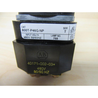 Allen Bradley 800T-P46G-NP Pilot Light - New No Box