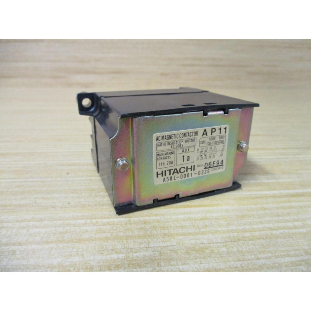 Hitachi A58L-0001-0339 AC Magnetic Contactor A58L00010339 - Used