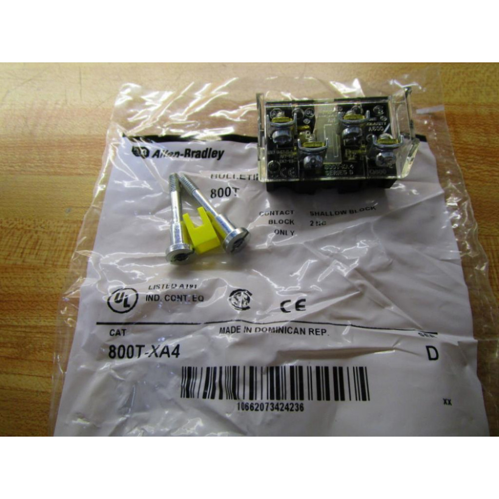 Allen Bradley 800T-XA4 Contact Block 800TXA4 Series D