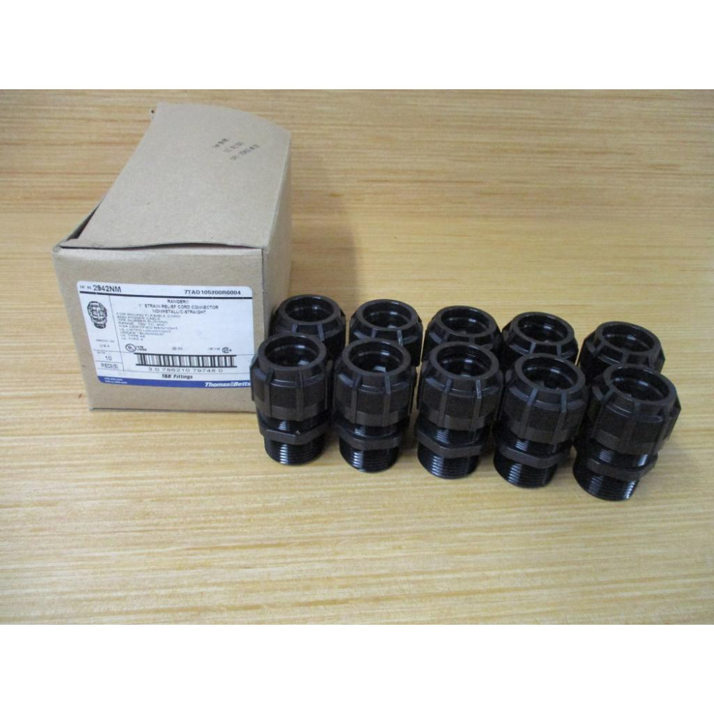 Thomas & Betts 2942NM Ranger 1" Strain Relief Cord Connector (Pack of 10)