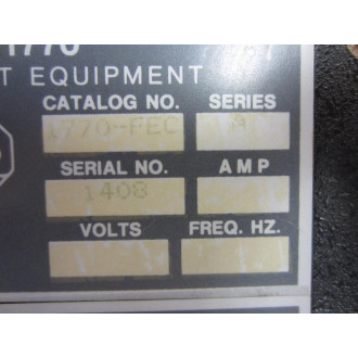 Allen Bradley 1770-FEC PLC-3 Keyboard 1770FEC Series A - Used