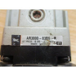 SMC AR3000-03BG-R Filter Regulator AR300003BGR W Bracket - Used