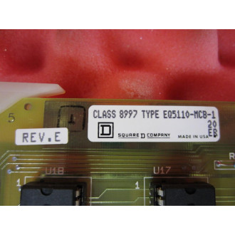 Square D 8997 EQ5110-MCB-1 Welder Board 8997EQ5110MCB1 Rev E - Used