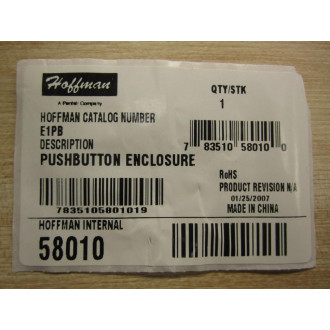 Hoffman E1PB Enclosure 58010