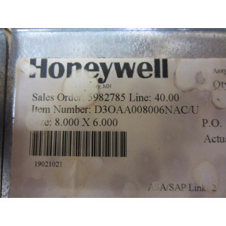 Honeywell D3OAA008006NACU Damper D3OAA008006NACU WPin Extension Kit - New No Box