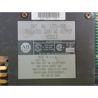 Allen Bradley 1771-ODD Module 1771-0DD - Used