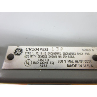 General Electric CR104PEG13P Push Button Enclosure - Used