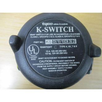 Tyco MRP-009U-K-S100 Morin Pneumatic  Actuator W K-Switch - Used