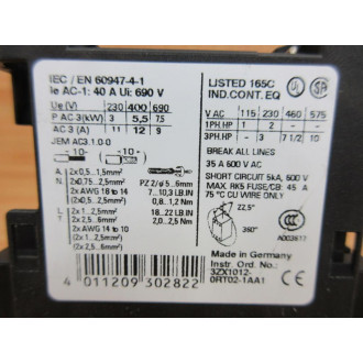 Siemens 3RT1024-1BB44 Contactor 3RT10241BB44 - New No Box