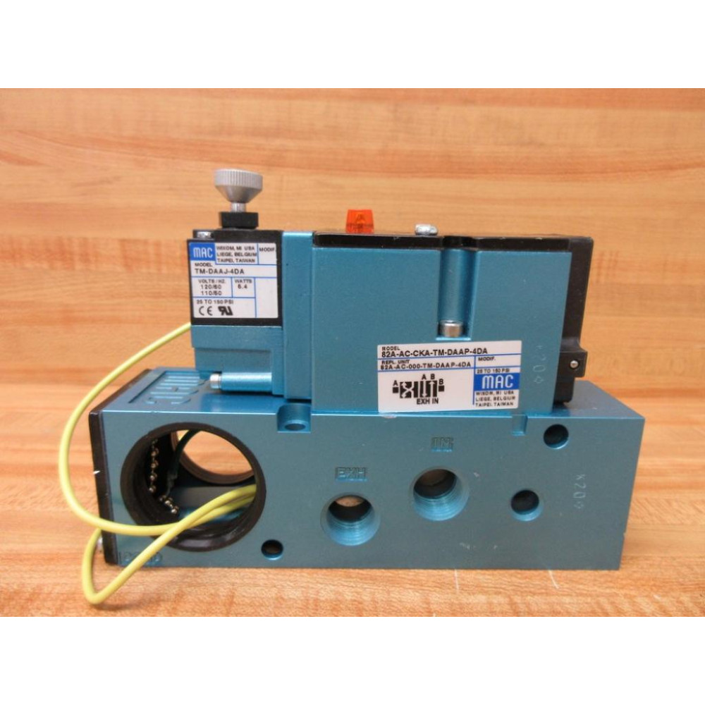 Mac Valves 82A-AC-CKA-TM-DAAP-4DA Solenoid Valve 82AACCKATMDAAP4DA - New No Box