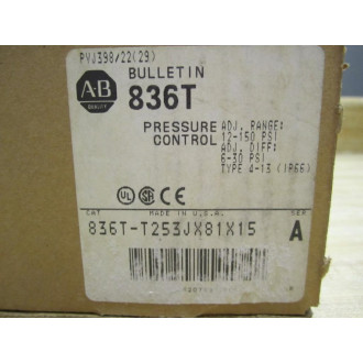 Allen Bradley 836T-T253JX81X15 Pressure Control 836TT253JX81X15 Series A