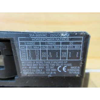 Allen Bradley 194R-NJ030P3 IEC Disconnect 194RNJ030P3 No Rod - Used