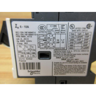 Telemecanique GV2 ME14 Circuit Breaker 034307 6-10A - New No Box