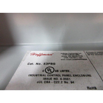 Hoffman E3PBG Push Button Enclosure - Used