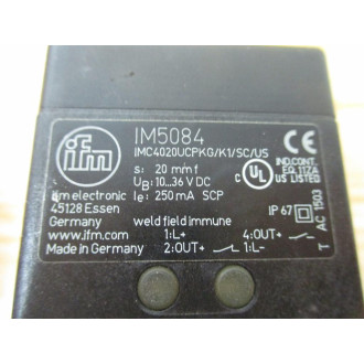 IFM Efector IM5084 Inductive Sensor IMC4020UCPKGK1SCUS-100-DPA - Used