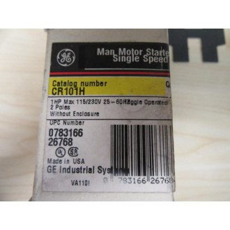 GE General Electric CR101H Starter WO Metal Legend
