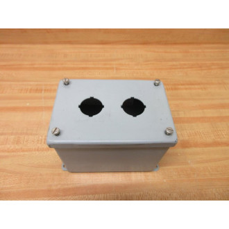 Hoffman E2PBX Pushbutton Enclosure 58130 Drilled Holes May Vary - Used