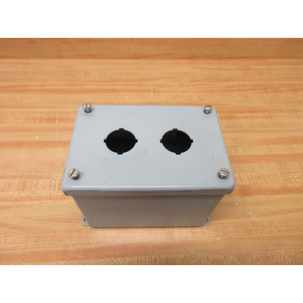 Hoffman E2PBX Pushbutton Enclosure 58130 Drilled Holes May Vary - Used