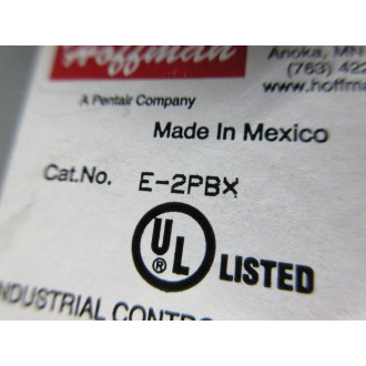 Hoffman E2PBX Pushbutton Enclosure 58130 Drilled Holes May Vary - Used