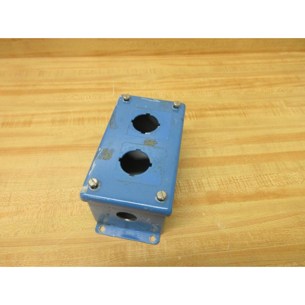 Hoffman E-2PB Push Button Enclosure E2PB Painted Blue - Used
