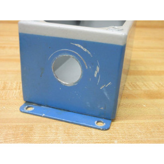 Hoffman E-2PB Push Button Enclosure E2PB Painted Blue - Used