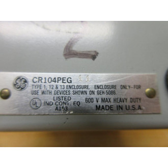 General Electric CR104PEG11 Pushbutton  Enclosure 3" Depth - Used