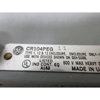 General Electric CR104PEG11 Pushbutton  Enclosure 5" Depth - Used