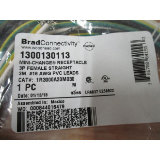 Brad Connectivity 1300130113 Molex Mini-Change Receptacle