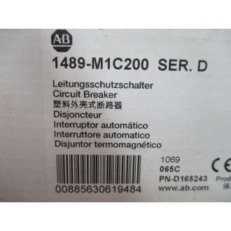 Allen Bradley 1489-M1C200 Circuit Breaker 20AMP