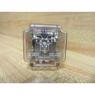 Potter & Brumfield KRP11DG-24V DC Relay KRP11DG-24VDC 13HP 120VAC - New No Box
