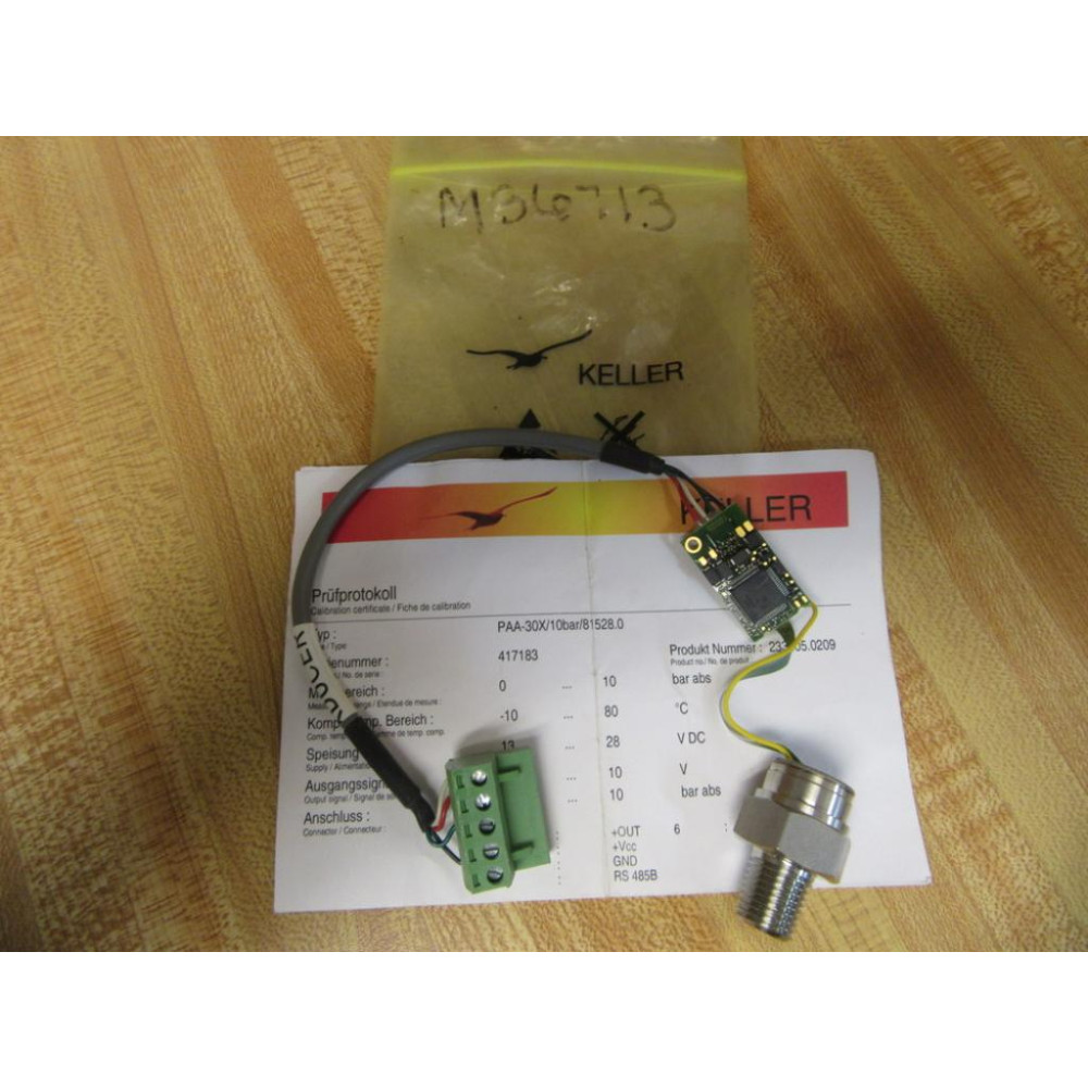 Keller 233005.0209 Pressure Transmitter PAA-30X