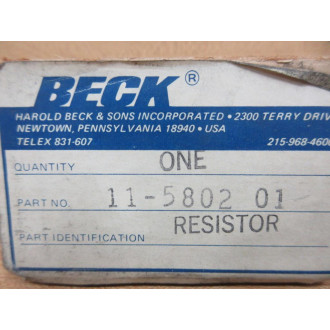 Beck 11-5802-01 Resistor 11580201
