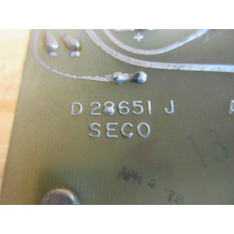 Seco D28665 F6120 Motor Card D28651 - Used