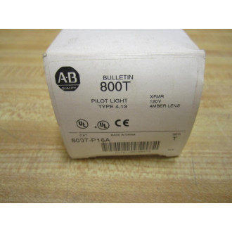 Allen Bradley 800T-P16A Amber Pilot Light 800TP16A Ser T w800T-N326