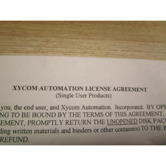 Xycom 99290-001 Software 92658-001