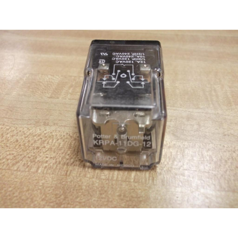 Potter & Brumfield KRPA-11DG-12V DC Relay KRPA-11DG-12VDC . - Used