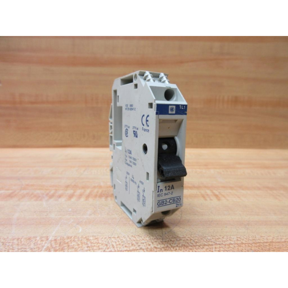 Telemecanique GB2-CB20 1P 12A Circuit Breaker GB2CB20 021465 - Used