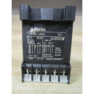 Siemens 3TF2001-0BB4 3 Pole Contactor 3TF20010BB4 WOut Front Cover - Used